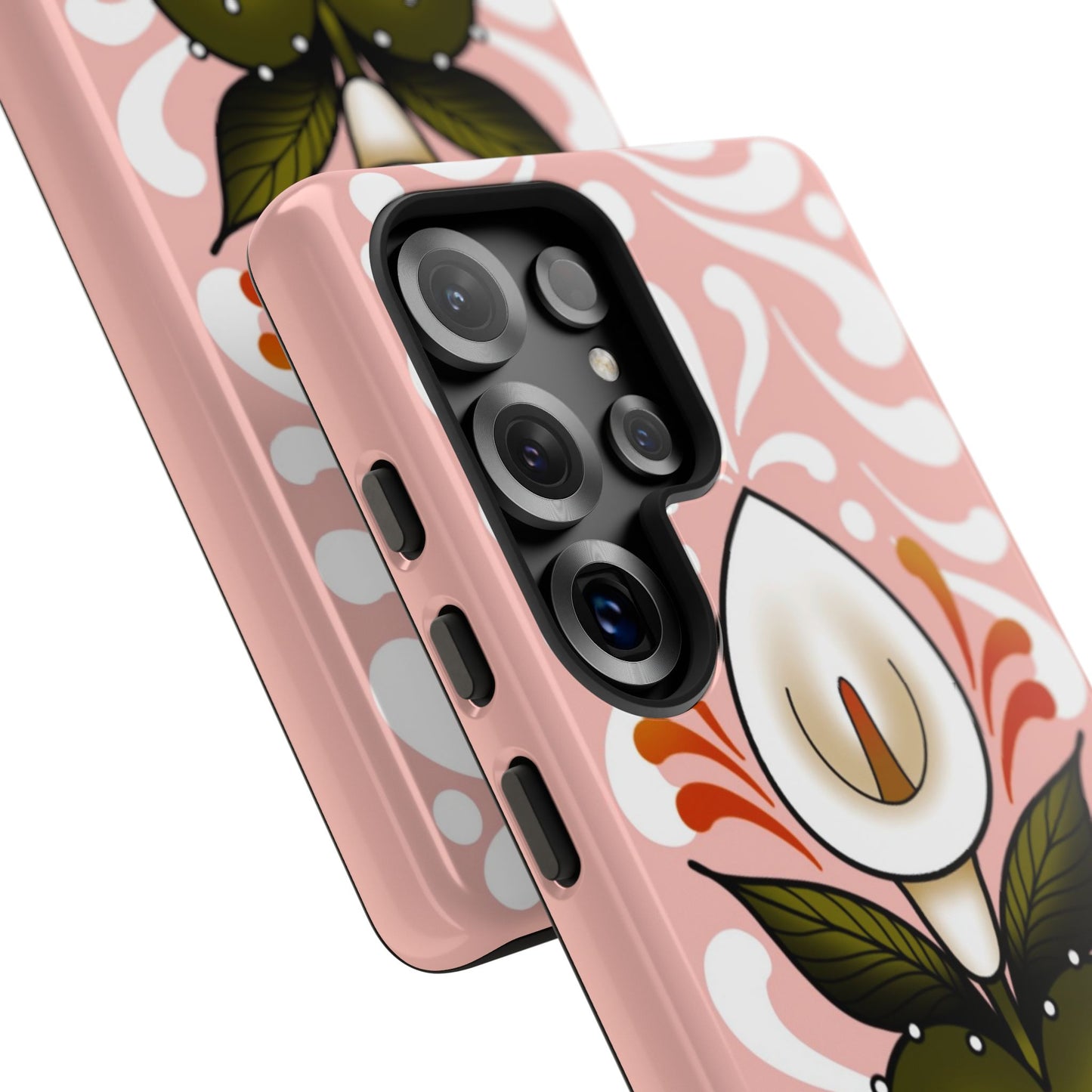 Pink Talavera Lily Sacred Heart Samsung / Google Tough Phone Cases