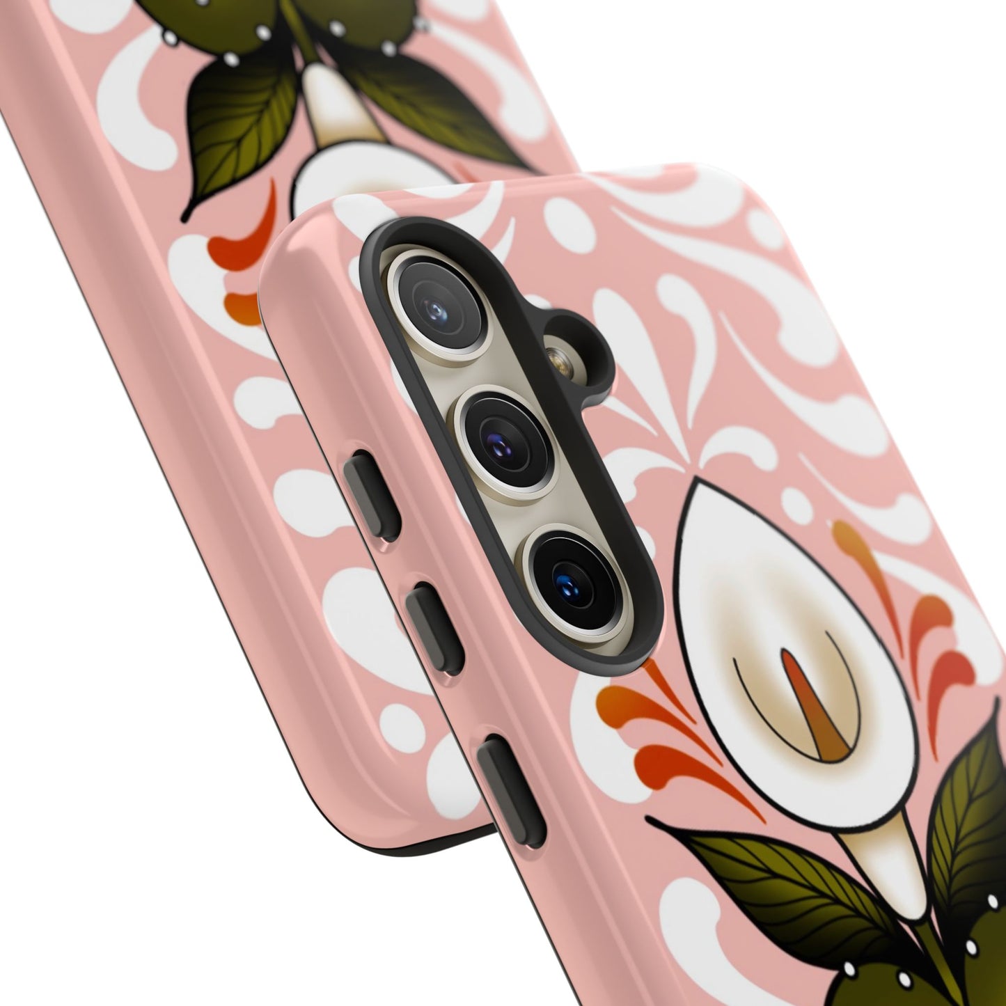 Pink Talavera Lily Sacred Heart Samsung / Google Tough Phone Cases