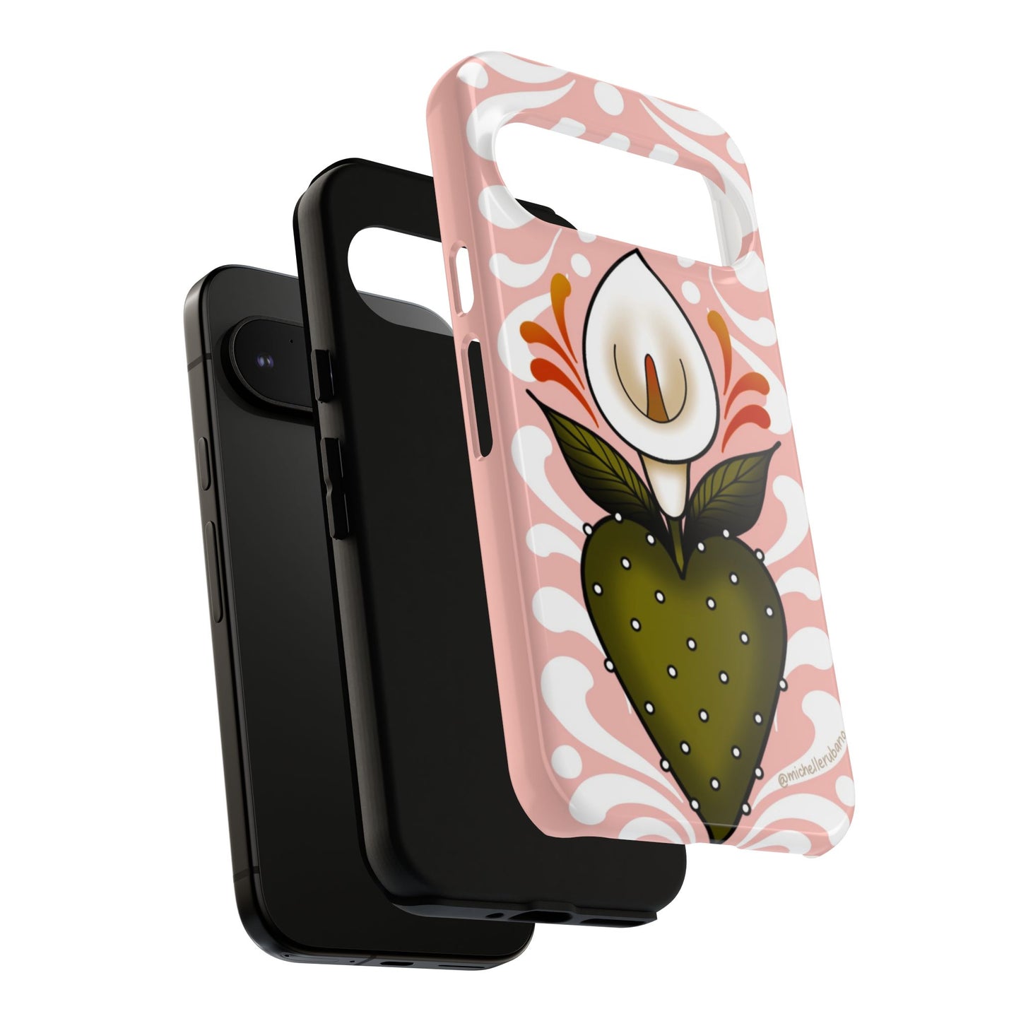Pink Talavera Lily Sacred Heart Samsung / Google Tough Phone Cases