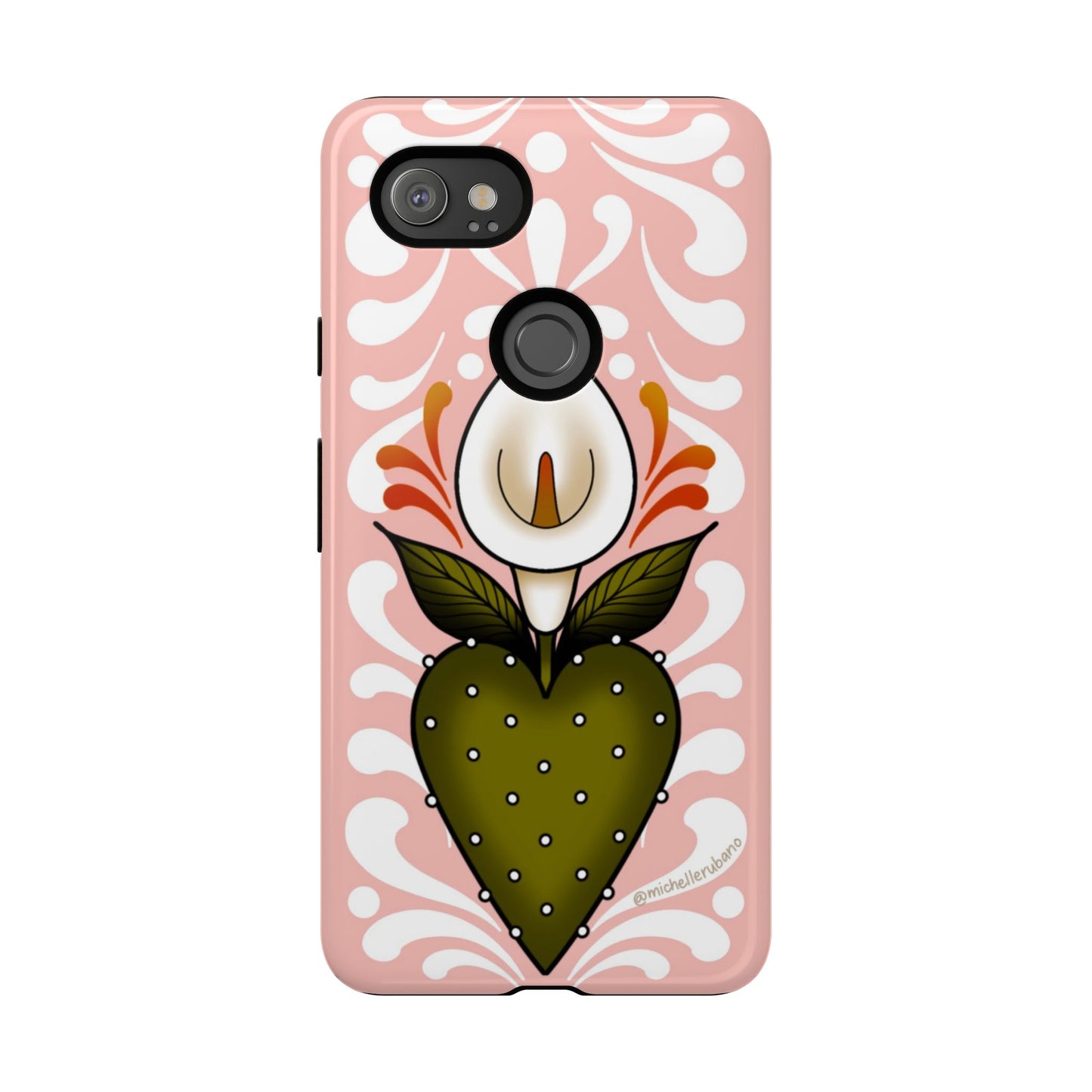 Pink Talavera Lily Sacred Heart Samsung / Google Tough Phone Cases