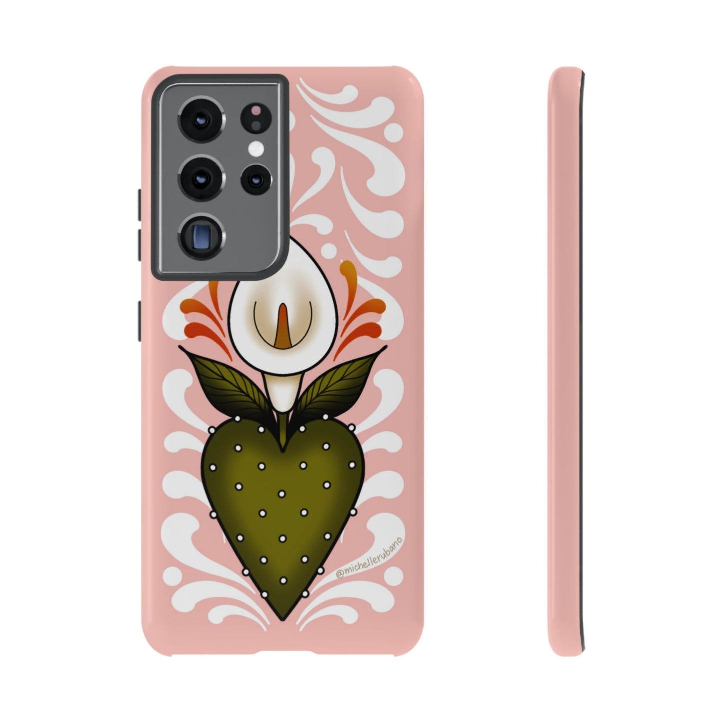 Pink Talavera Lily Sacred Heart Samsung / Google Tough Phone Cases