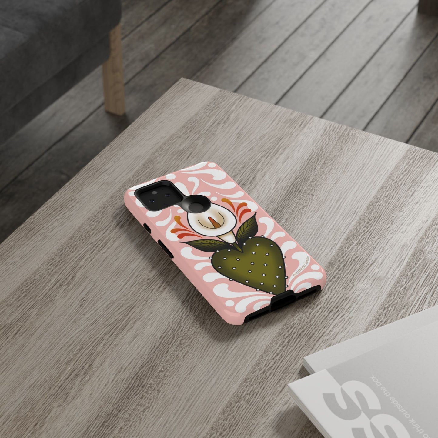 Pink Talavera Lily Sacred Heart Samsung / Google Tough Phone Cases