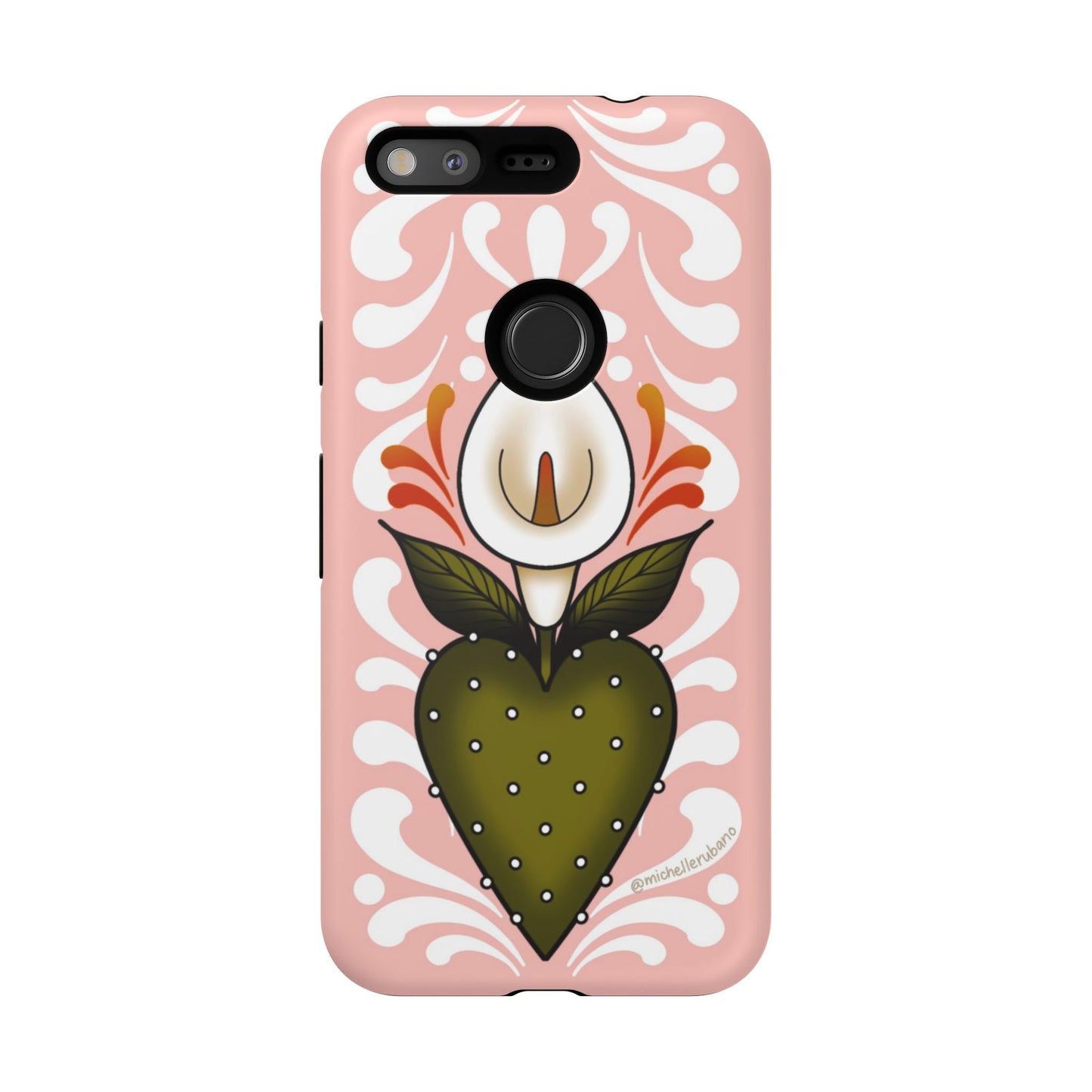 Pink Talavera Lily Sacred Heart Samsung / Google Tough Phone Cases