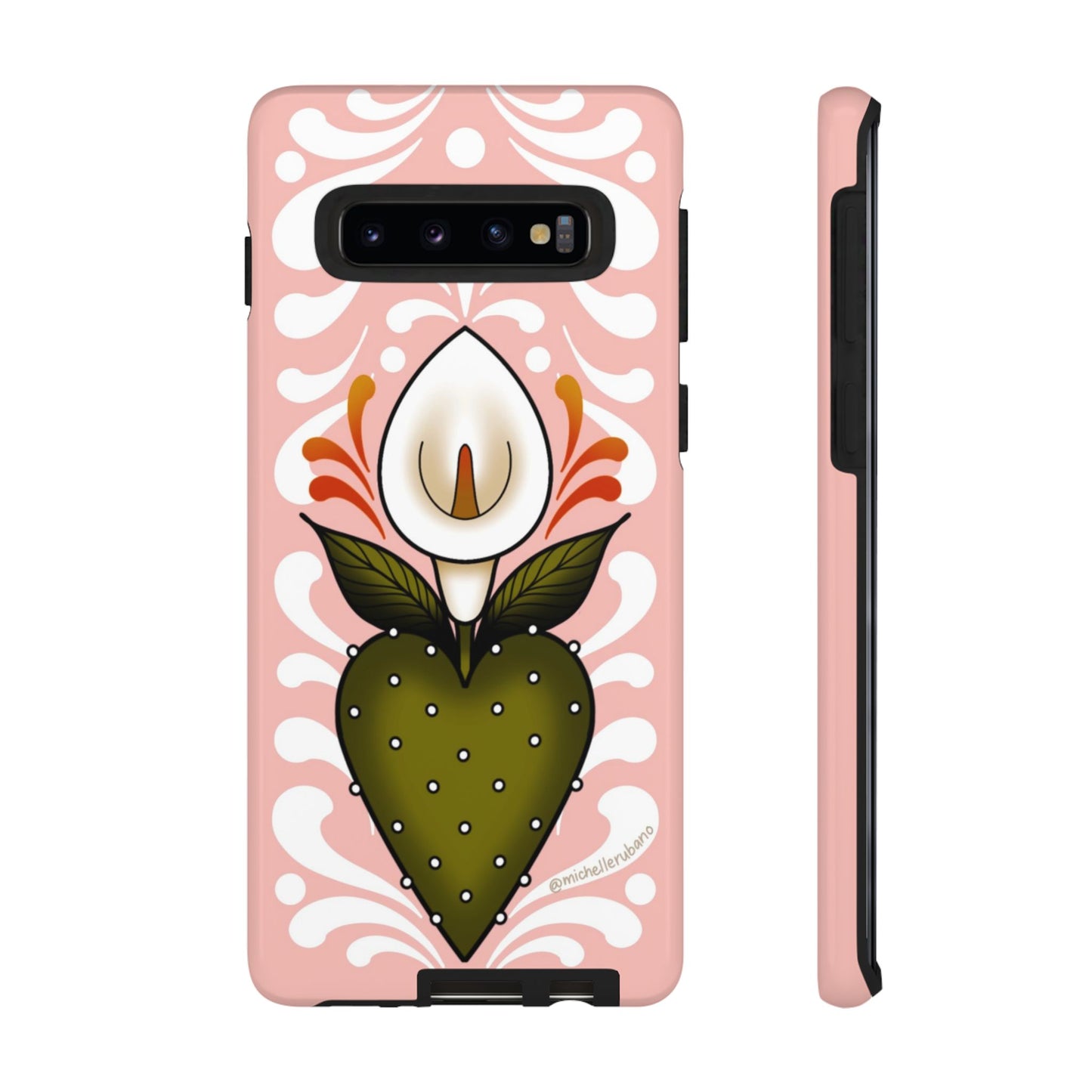 Pink Talavera Lily Sacred Heart Samsung / Google Tough Phone Cases
