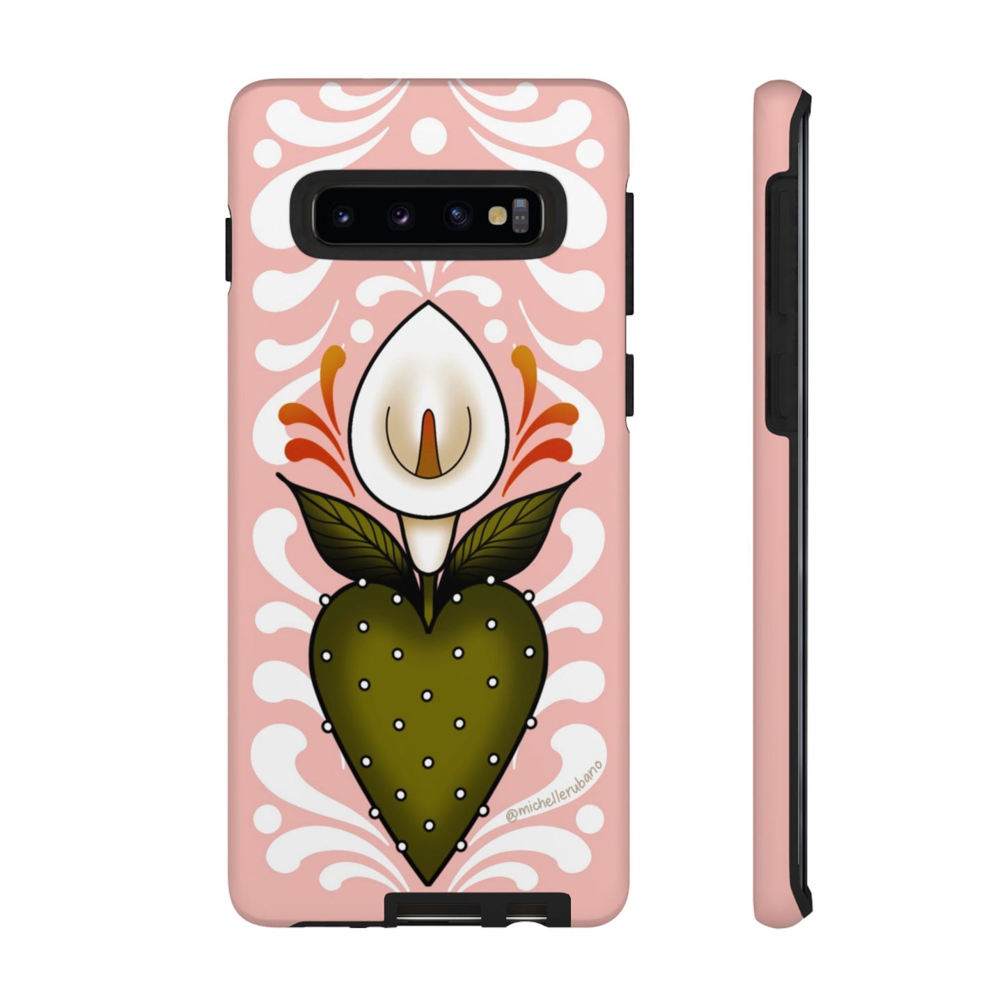 Pink Talavera Lily Sacred Heart Samsung / Google Tough Phone Cases