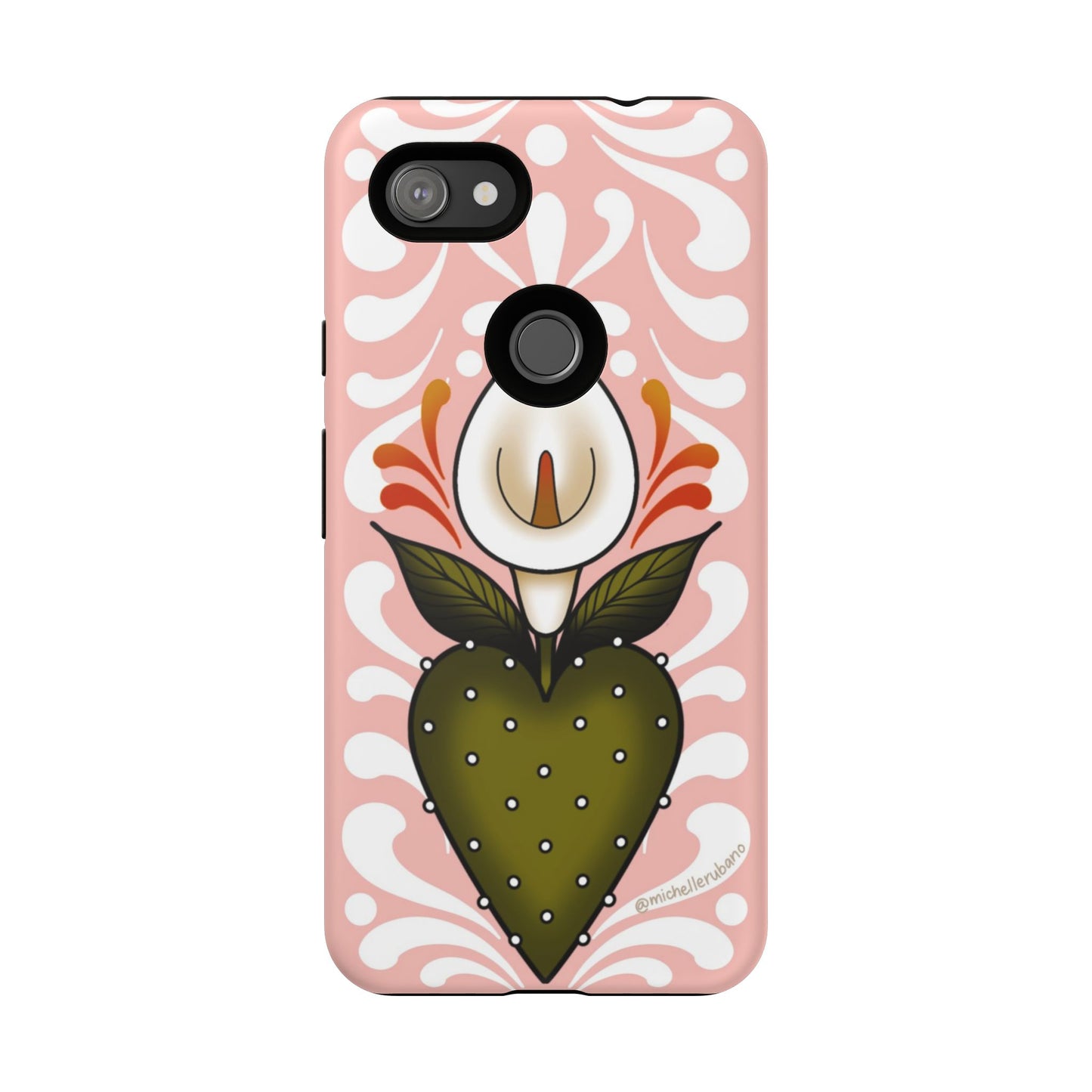 Pink Talavera Lily Sacred Heart Samsung / Google Tough Phone Cases