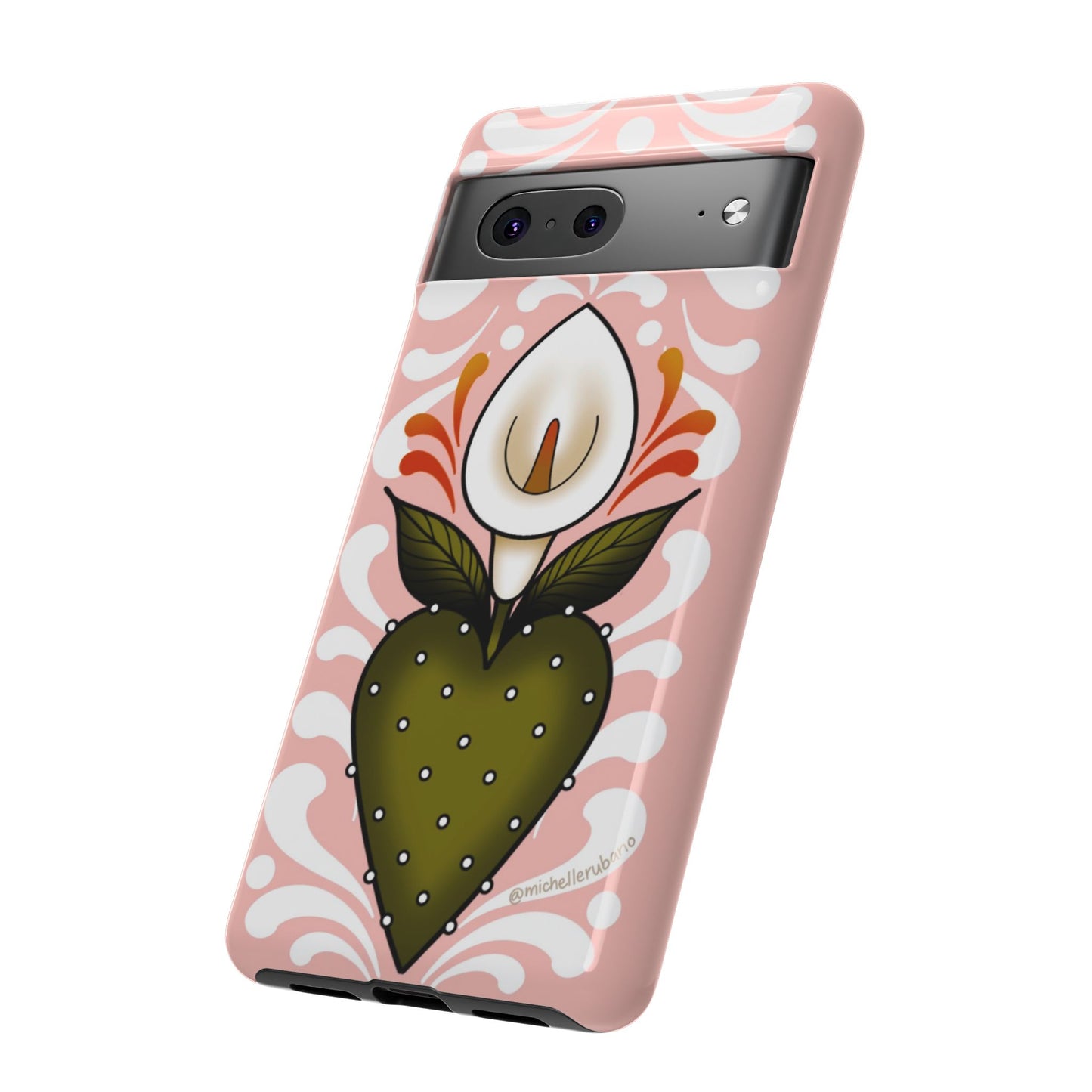 Pink Talavera Lily Sacred Heart Samsung / Google Tough Phone Cases