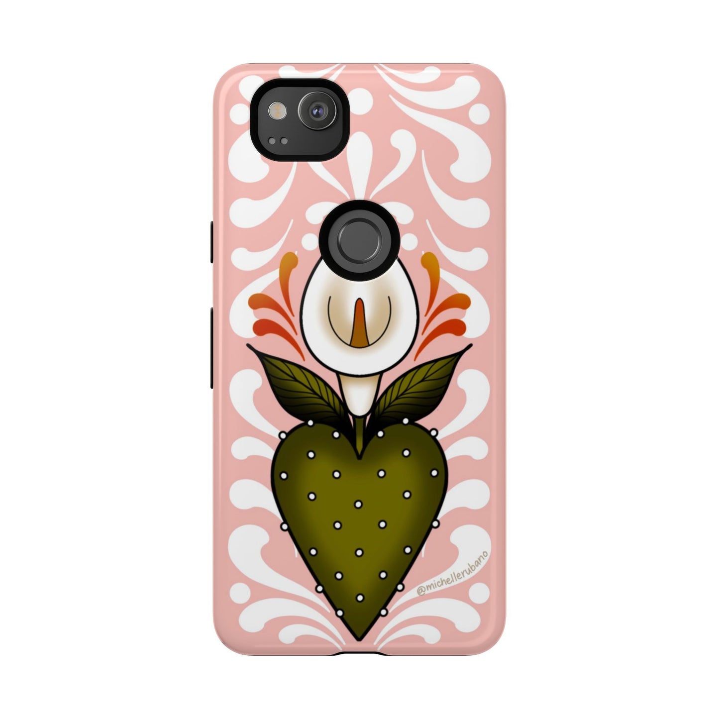 Pink Talavera Lily Sacred Heart Samsung / Google Tough Phone Cases