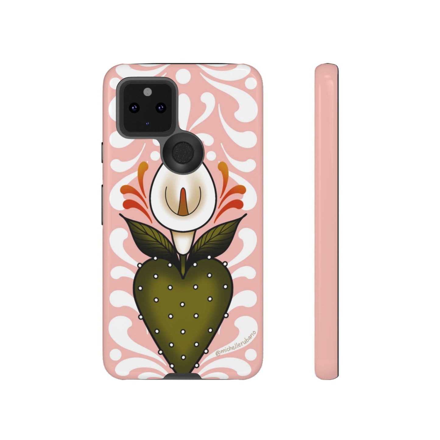 Pink Talavera Lily Sacred Heart Samsung / Google Tough Phone Cases