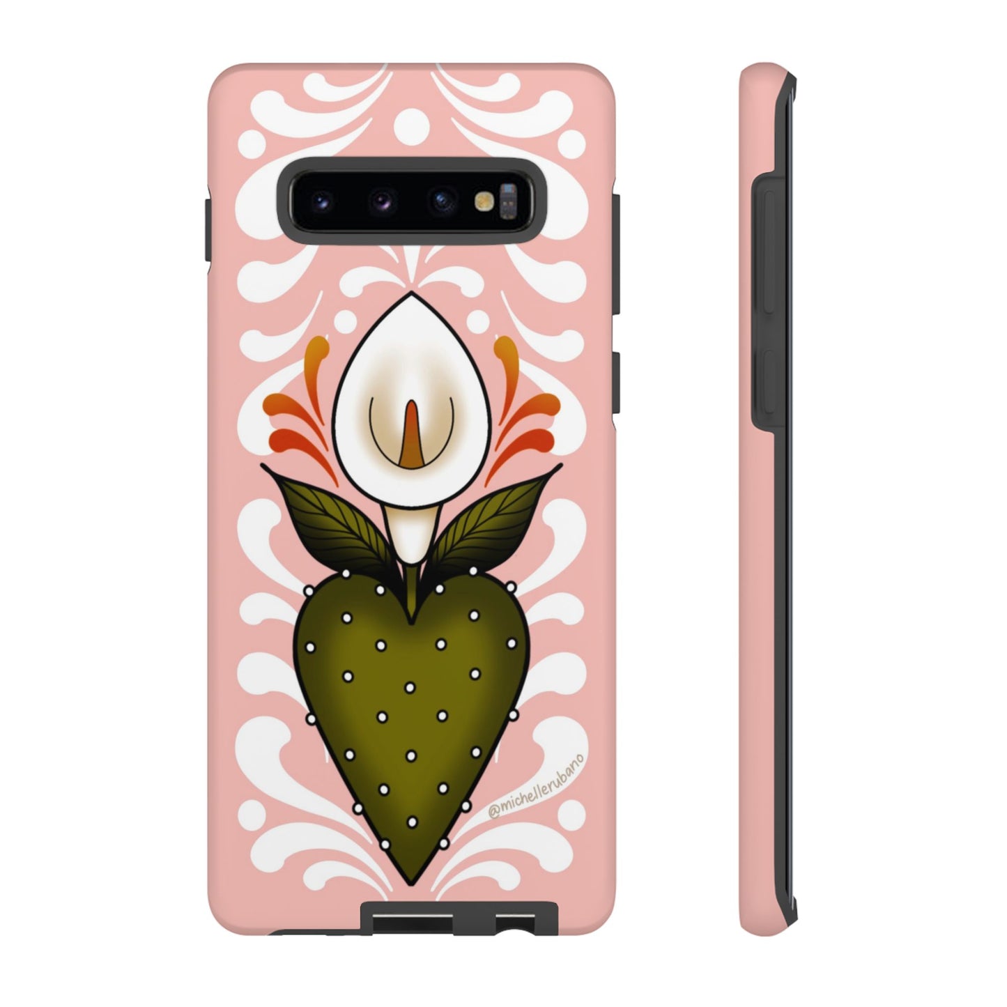 Pink Talavera Lily Sacred Heart Samsung / Google Tough Phone Cases