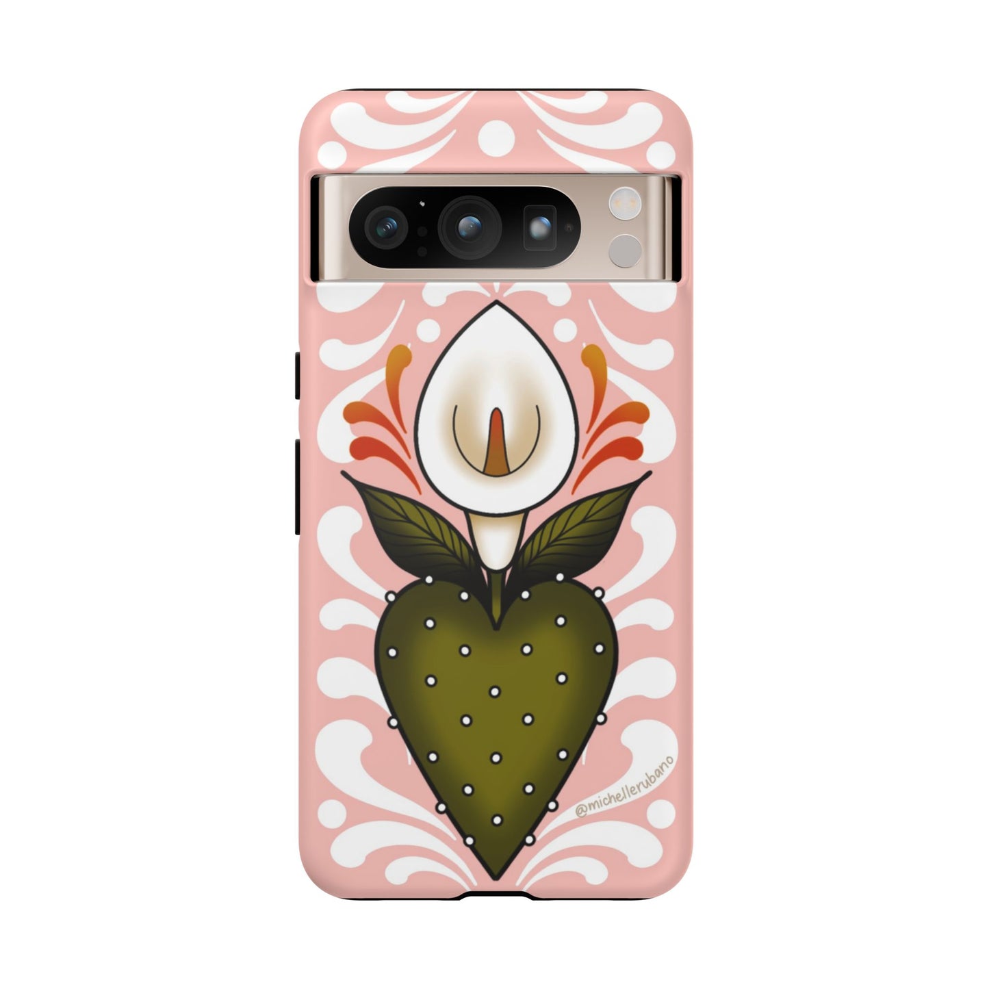 Pink Talavera Lily Sacred Heart Samsung / Google Tough Phone Cases