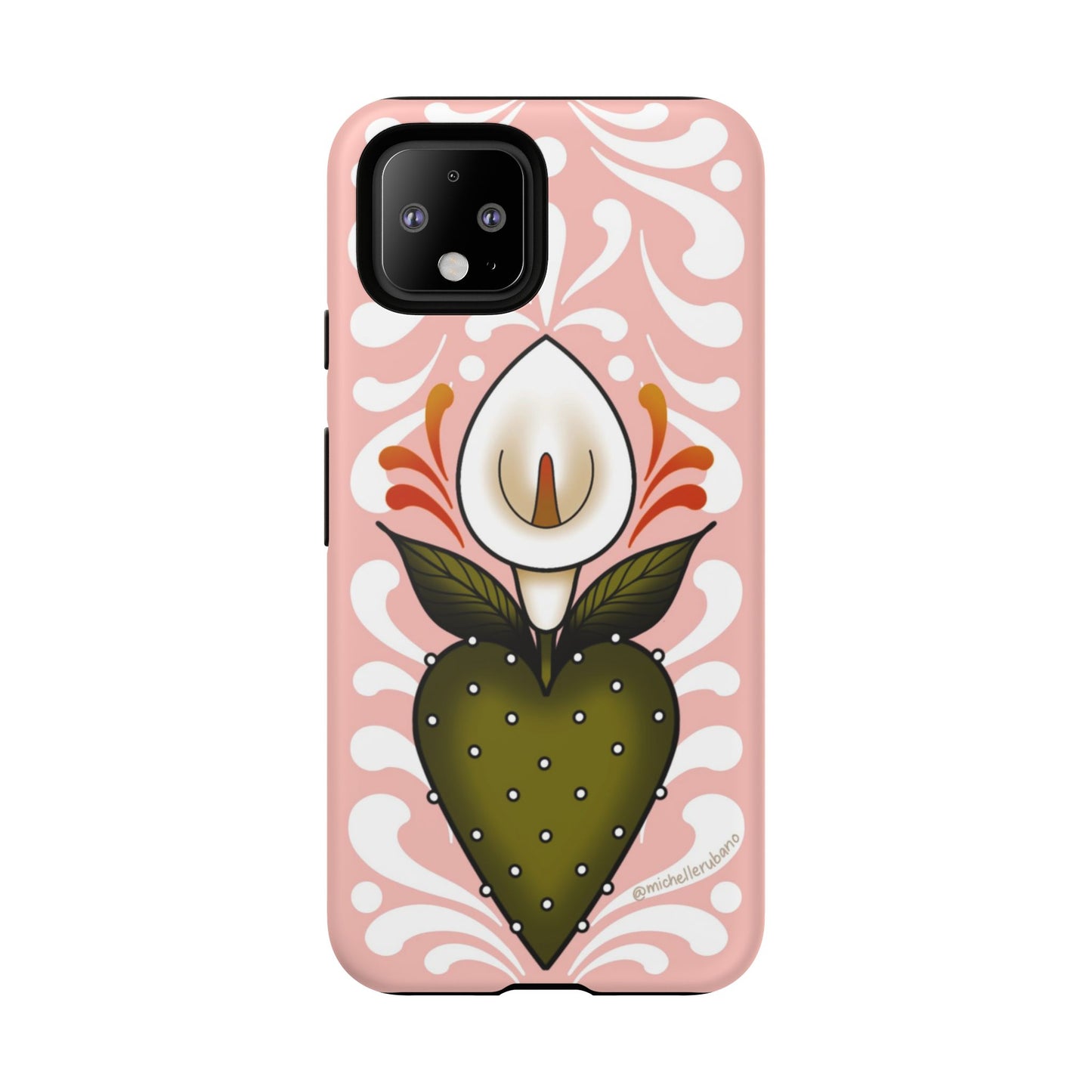 Pink Talavera Lily Sacred Heart Samsung / Google Tough Phone Cases