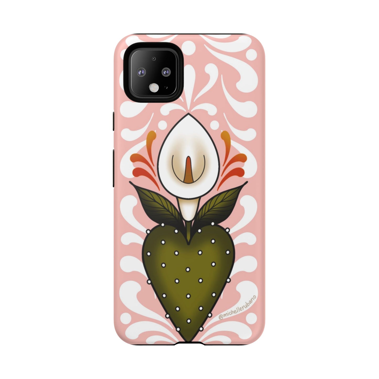 Pink Talavera Lily Sacred Heart Samsung / Google Tough Phone Cases