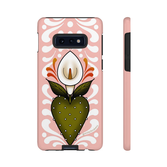 Pink Talavera Lily Sacred Heart Samsung / Google Tough Phone Cases