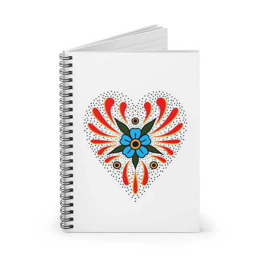 Flower heart Spiral journal