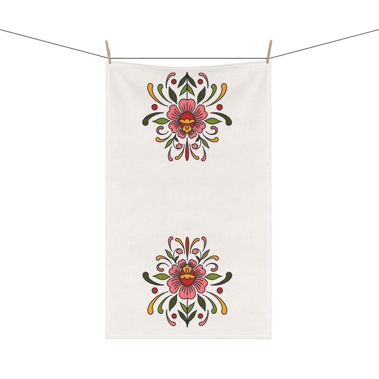 Folk art flower Kitchen Towel