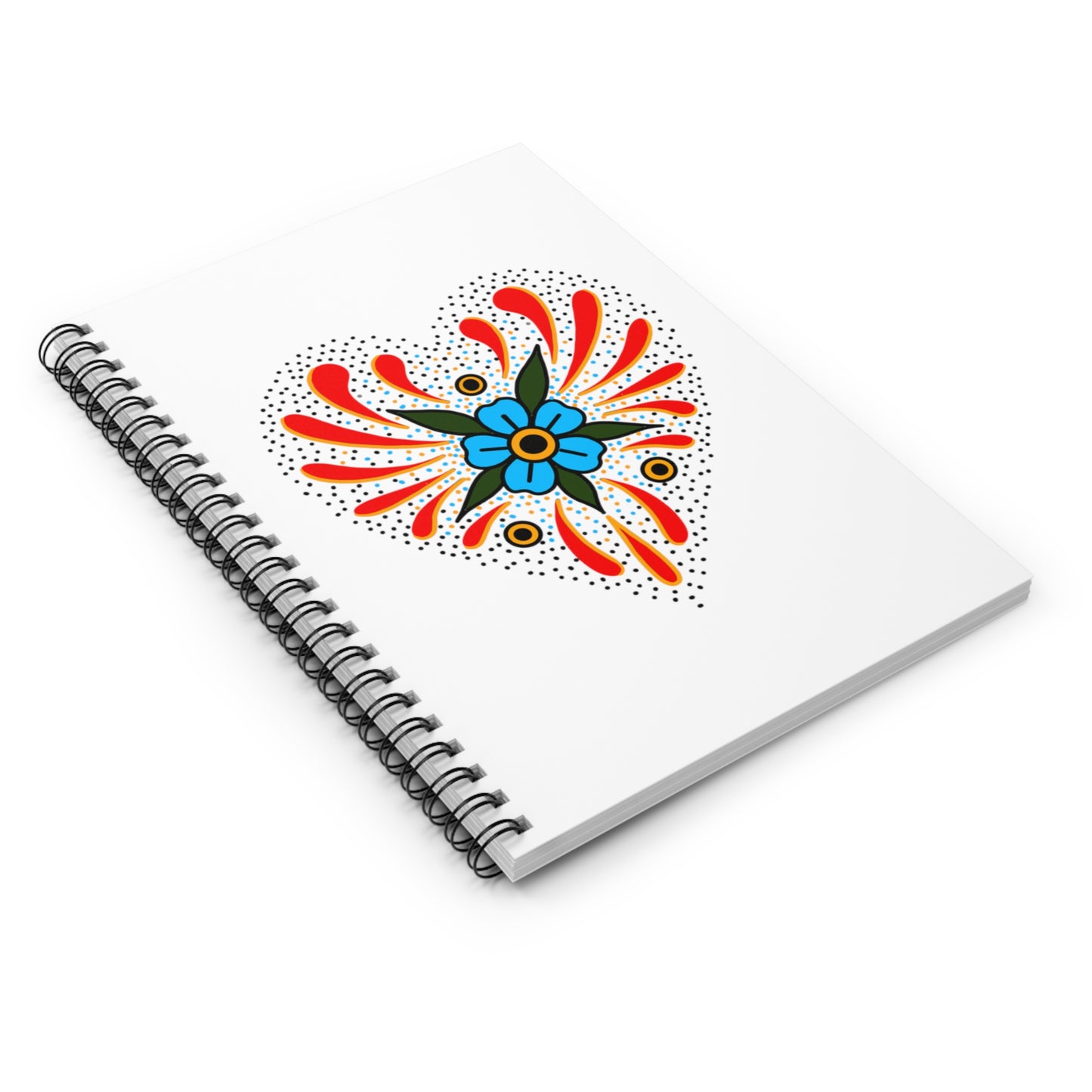 Flower heart Spiral journal