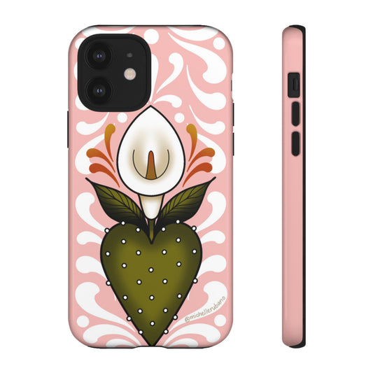 Pink Talavera Lily Flower Sacred Heart iPhone Tough case