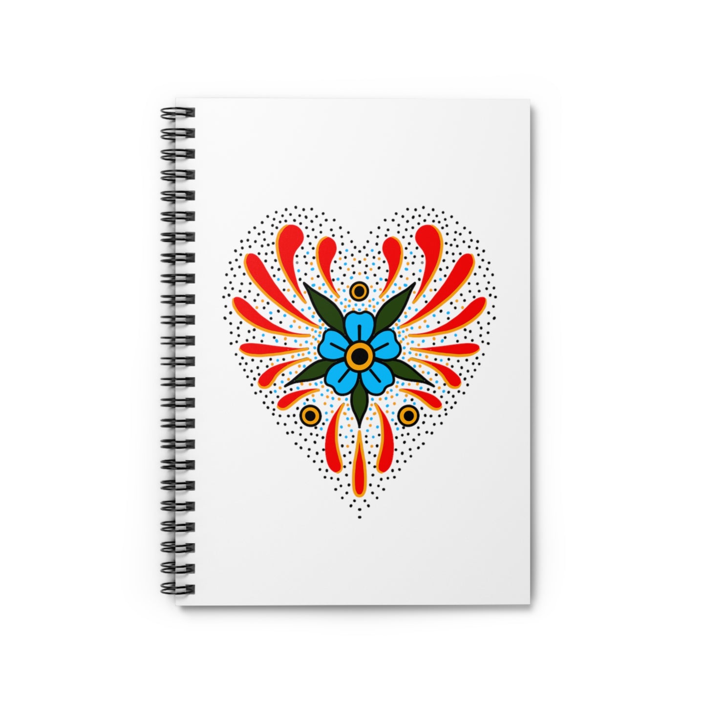 Flower heart Spiral journal