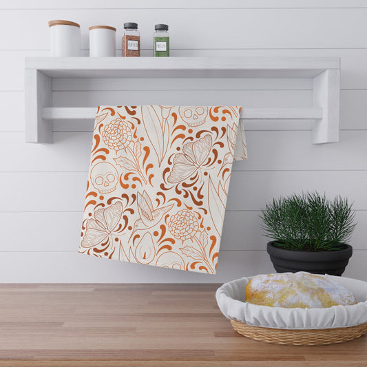 Muerte pattern Tea Towel