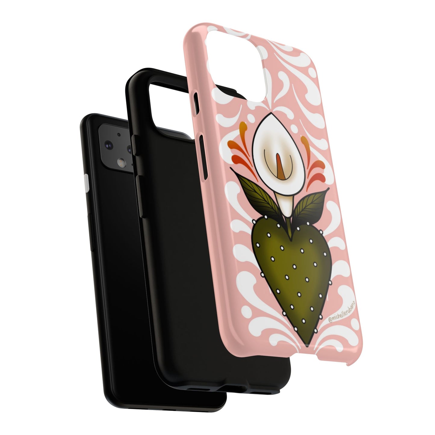 Pink Talavera Lily Sacred Heart Samsung / Google Tough Phone Cases