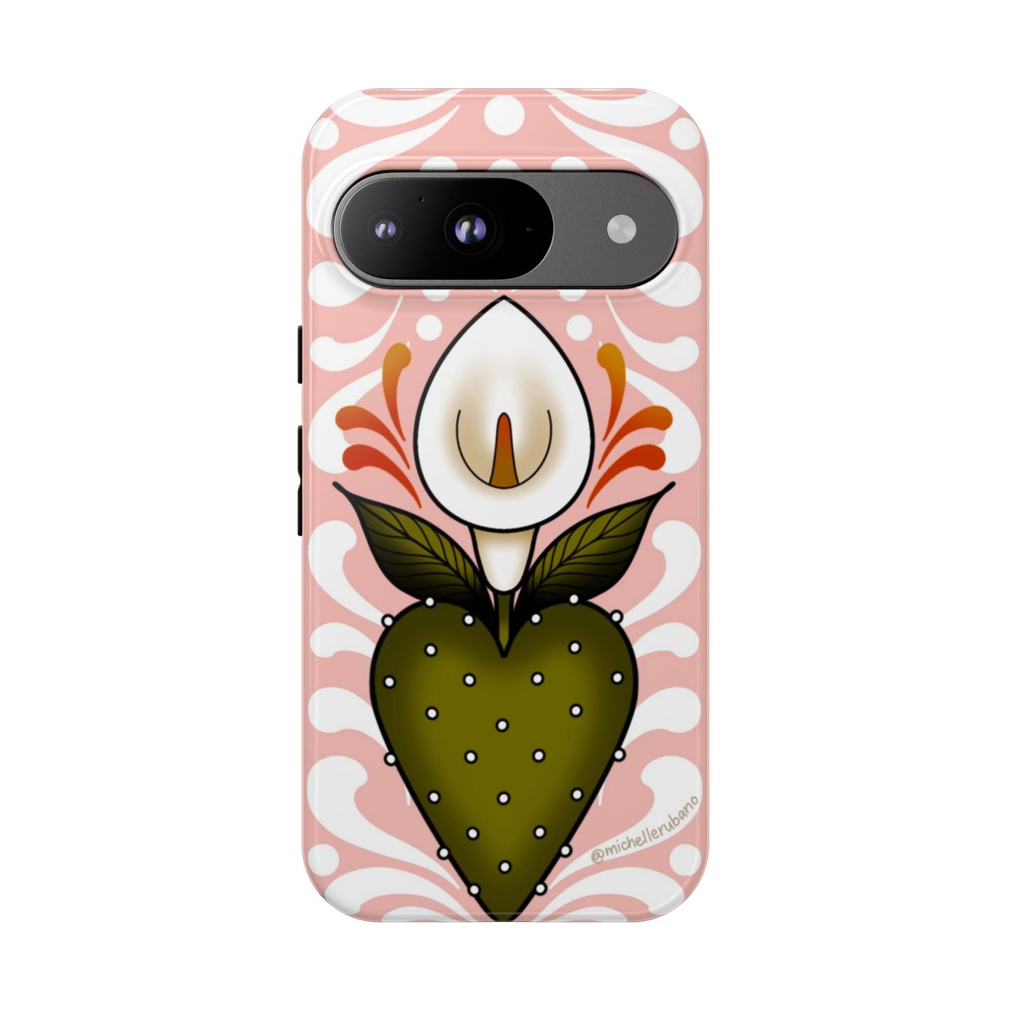 Pink Talavera Lily Sacred Heart Samsung / Google Tough Phone Cases