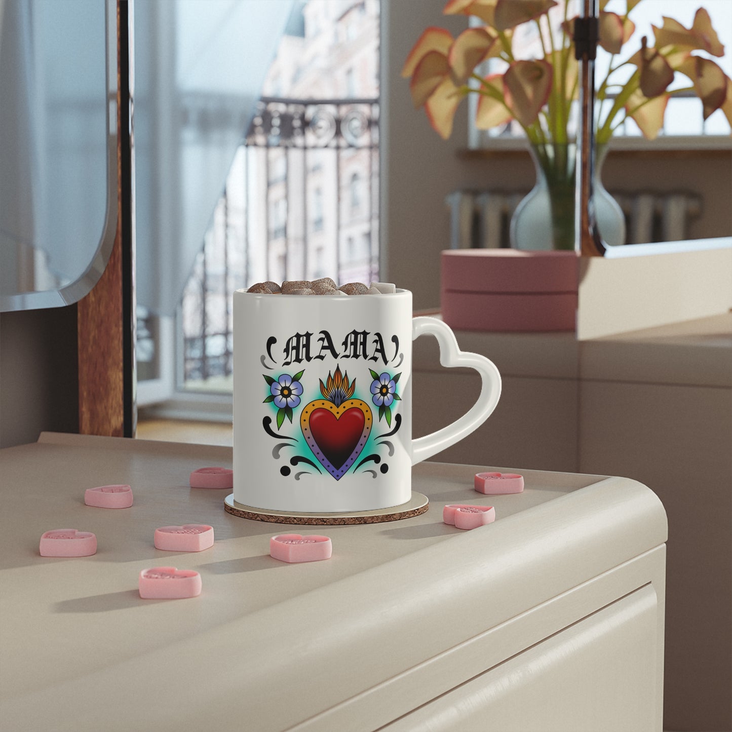 Mama mug Heart-Shaped Handle