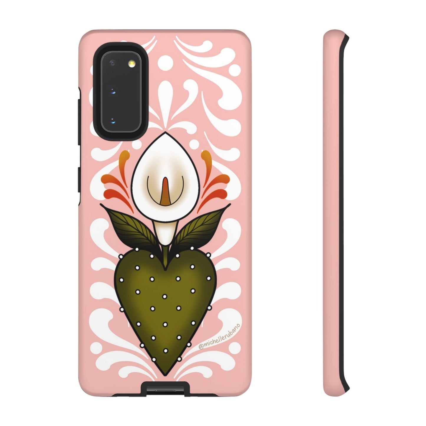 Pink Talavera Lily Sacred Heart Samsung / Google Tough Phone Cases